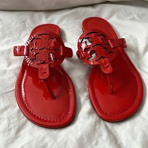 Red Tory Burch Miller sandals